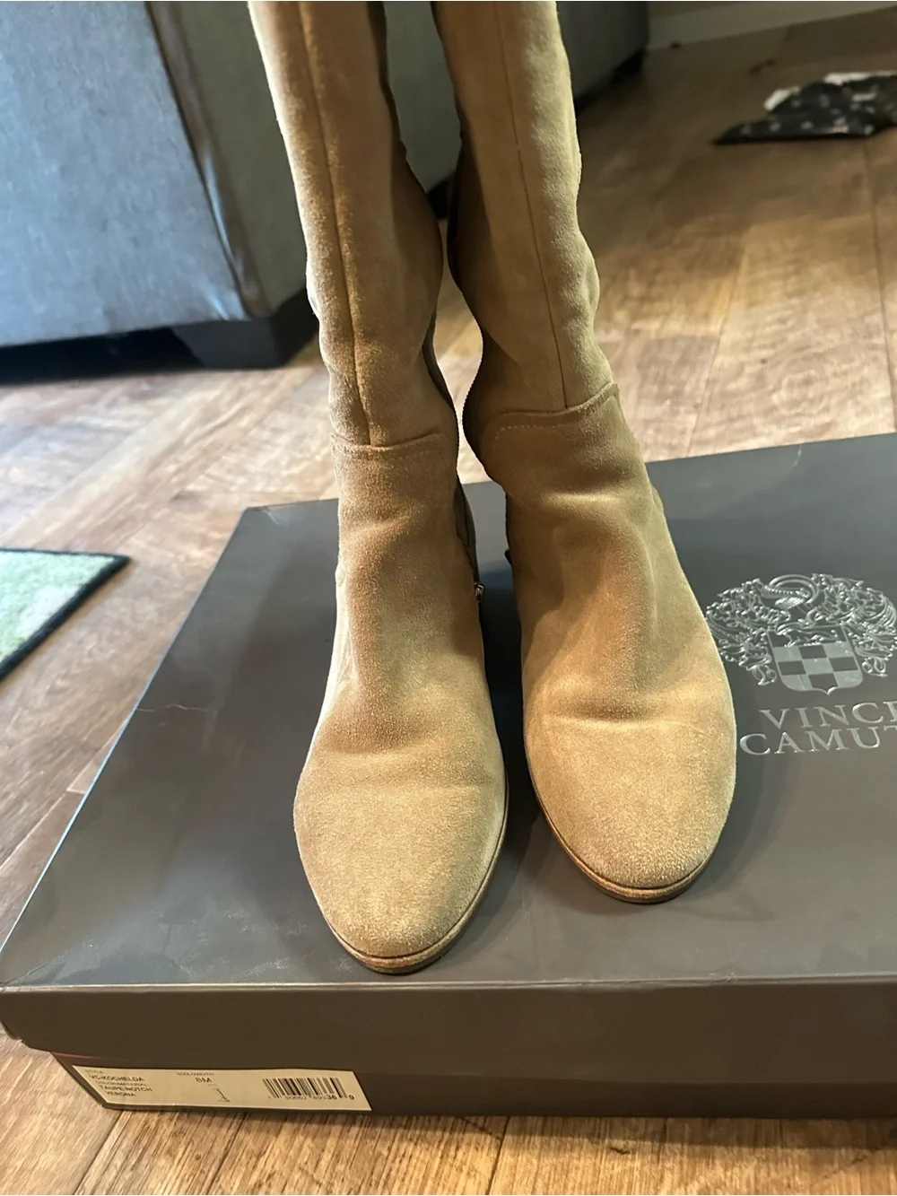 Beautiful over the knee taupe suede boots-Vince Camuto